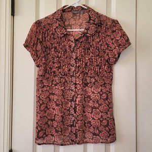 Apt. 9 Floral Short Sleeve Blouse